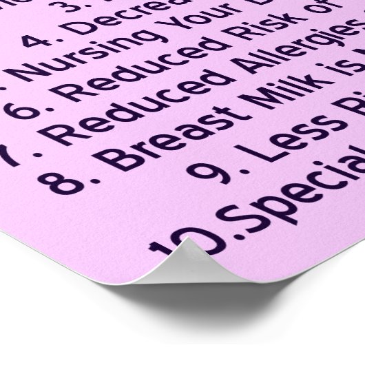 Borstvoedingsuitkeringen Bovenste 10 Lijst voor ve Poster (Hoek)