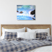 BORSTWAVES OP HET ZEE CANVAS AFDRUK (Insitu (Slaapkamer))