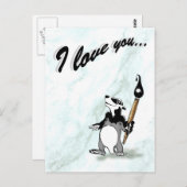 Bortel de badger - Ik hou van je Briefkaart (Voorkant / Achterkant)