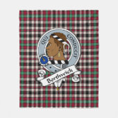 Borthwick Ancient Clan Badge Tartan Pset Fleece Deken (Voorkant)