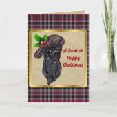 Borthwick Badge & Tartan Persoonlijke Kerstmis Kaart (Voorkant)