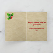 Borthwick Badge & Tartan Persoonlijke Kerstmis Kaart (Binnen)