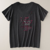 Borthwick Clan Badge en Tartan Women's Grote Maat T-shirt (Design achterkant)