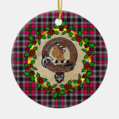 Borthwick Clan Badge & Tartan Persoonlijke mas Keramisch Ornament (Voorkant)
