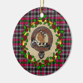 Borthwick Clan Badge & Tartan Persoonlijke mas Keramisch Ornament (Links)