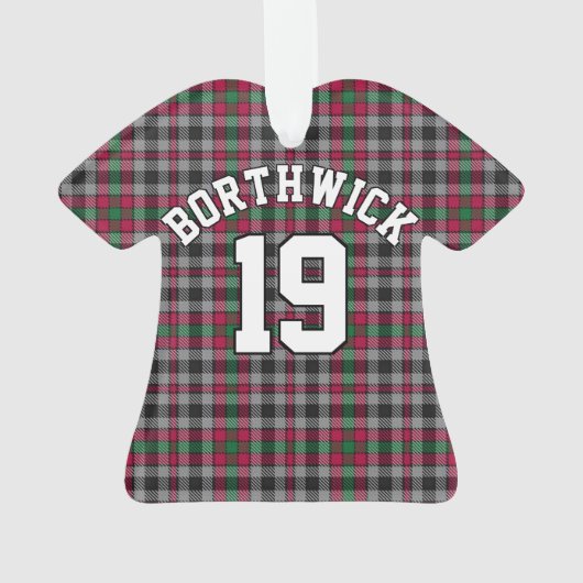 Borthwick Clan Tartan Kersttrui Ornament (achterkant)