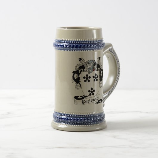 Borthwick Coat of Arms Stein - Family Crest Bierpul (Voorkant rechts)