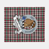 Borthwick Oude Clan Badge Tartan Plaid Fleece Deken (Voorkant (Horizontaal))