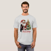 Borthwick Scottie Kerstfeest gepersonaliseerd T-shirt (Voorkant volledig)