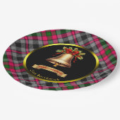 Borthwick Tartan Gepersonaliseerde Kerstmis Papieren Bordje (Gekanteld)