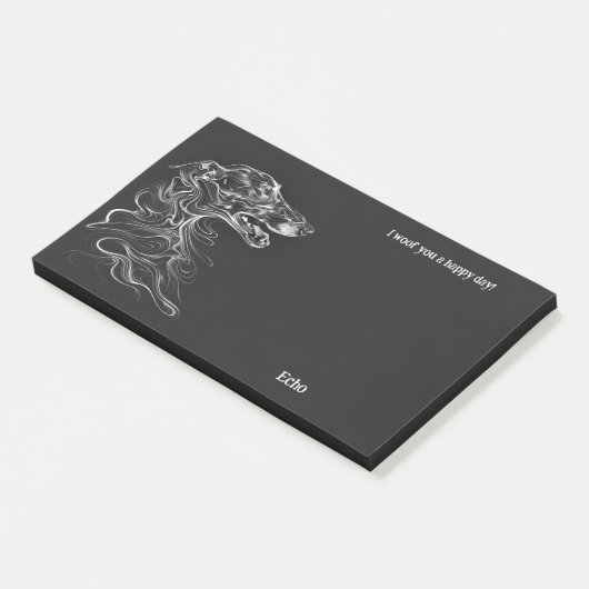 Borzoi Abstract Art Hondennaam Post-it® Notes (Schuin)