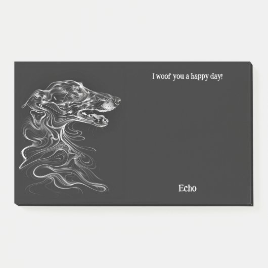 Borzoi Abstract Art Hondennaam Post-it® Notes (Voorkant)