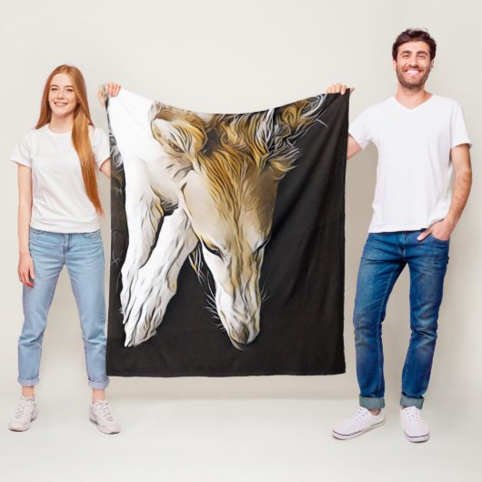 Borzoi Art Fleece Throw Deken (In situ)