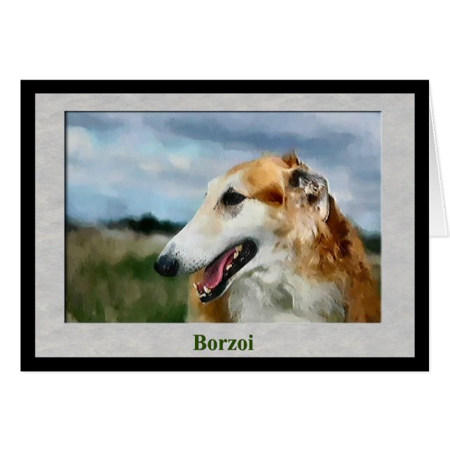 Borzoi Art Gifts (Voorkant Horizontaal)