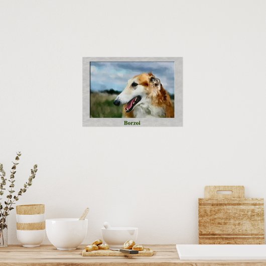 Borzoi Art Gifts Poster (Keuken)