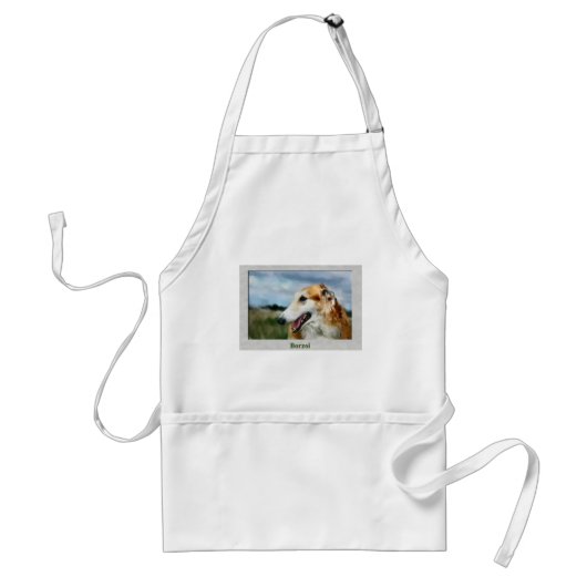 Borzoi Art Gifts Standaard Schort (Voorkant)
