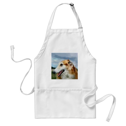 Borzoi Art Gifts Standaard Schort (Voorkant)