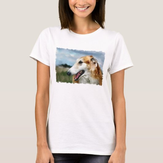 Borzoi Art Gifts T-shirt (Voorkant)