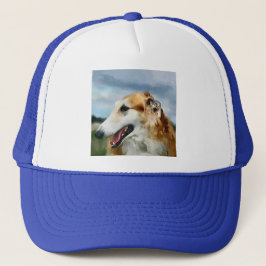 Borzoi Art Gifts Trucker Pet