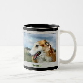 Borzoi Art Gifts Tweekleurige Koffiemok