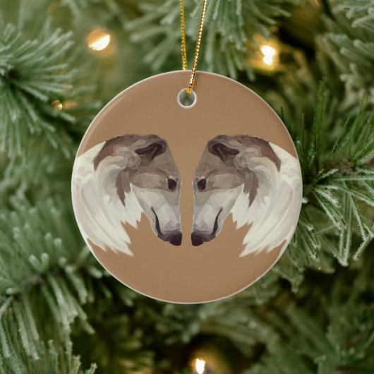 Borzoi Beauties kerstversiering Keramisch Ornament (Boom)