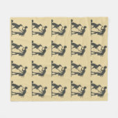 Borzoi Behandel Fleece Deken (Voorkant (Horizontaal))
