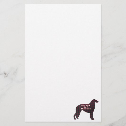 Borzoi BFF Briefpapier (Voorkant)
