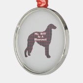 Borzoi BFF Metalen Ornament (Links)