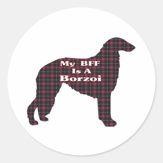 Borzoi BFF Sticker (Voorkant)