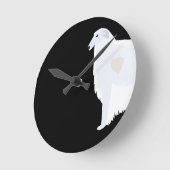 Borzoi Breed Sjabloon Design Ronde Klok (Hoek)