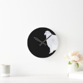 Borzoi Breed Sjabloon Design Ronde Klok (Huis)