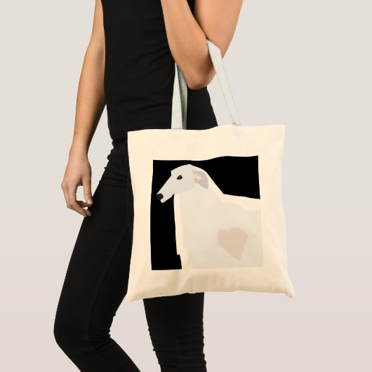 Borzoi Breed Sjabloon Design Tote Bag (Voorkant (product))