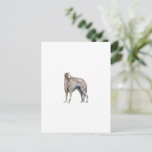 Borzoi Briefkaart (Staand voorkant)