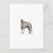 Borzoi Briefkaart (Voorkant)