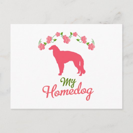 Borzoi Briefkaart (Voorkant)