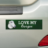 Borzoi Bumpersticker (Op auto)