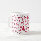 Borzoi Christmas Design Koffiemok (Voorkant links)