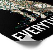 Borzoi Christmas I'm Fine Everything Is Fine  Poster (Hoek)