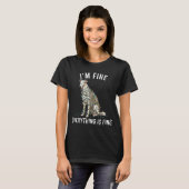 Borzoi Christmas I'm Fine Everything Is Fine  T-shirt (Voorkant volledig)