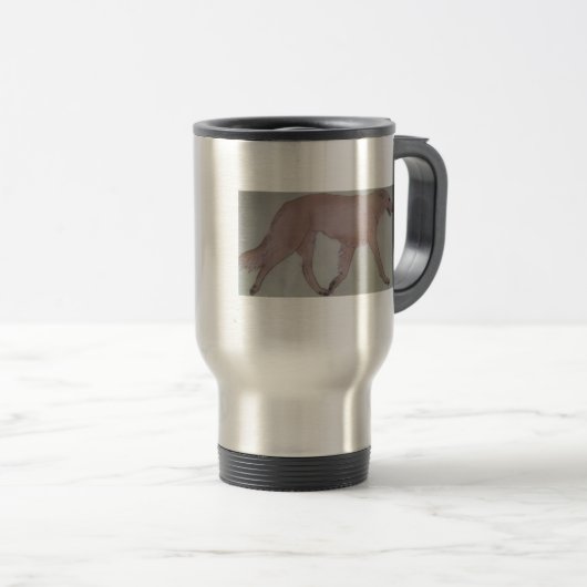 BORZOI COFFEE TRAVEL MUG REISBEKER (Voorkant rechts)