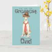 Borzoi Dad Kaart (Gele Bloem)