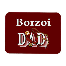 Borzoi Dad Magneet