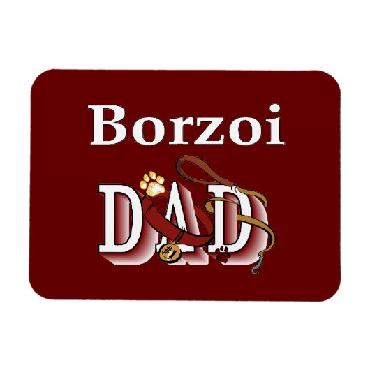 Borzoi Dad Magneet (Horizontaal)