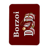 Borzoi Dad Magneet (Verticaal)