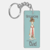 Borzoi Dad Sleutelhanger (Voorkant Links)