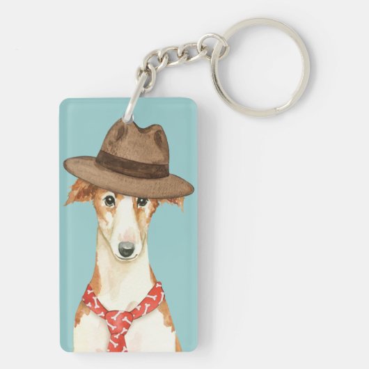 Borzoi Dad Sleutelhanger (achterkant)