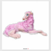 Borzoi Die Cut Vinyl Sticker (Vel)