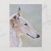"Borzoi" Dog Art Briefkaart (Voorkant)