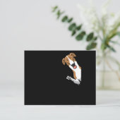Borzoi Dog Briefkaart (Staand voorkant)
