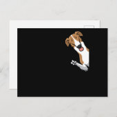 Borzoi Dog Briefkaart (Voorkant / Achterkant)